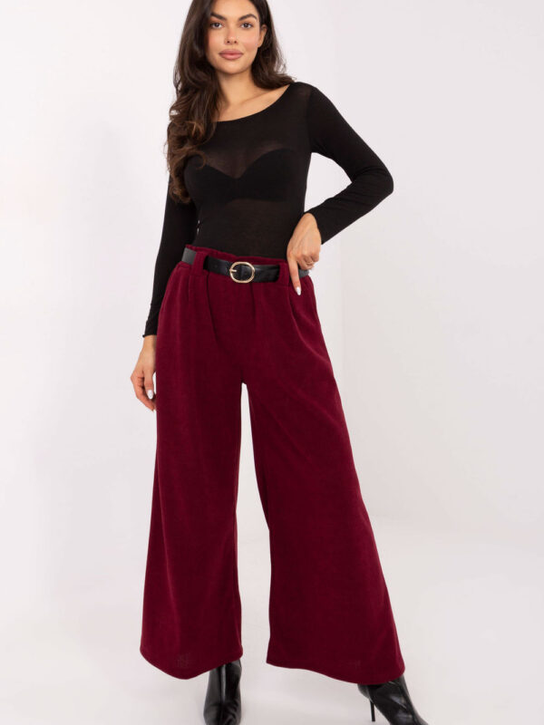 Spodnie Damskie Model IT-SP-FL5583.16P Bordo - Rue Paris
