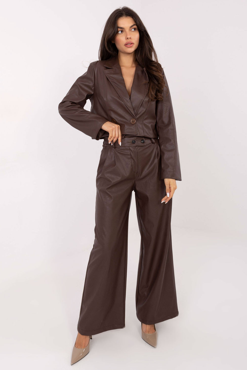 Spodnie Damskie Model IT-SP-FL9020.02P Brown - Rue Paris