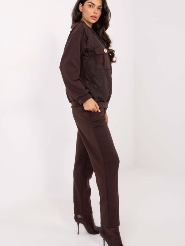 Spodnie Komplet Model IT-KMPL-9872.97 Dark Brown - Italy Moda