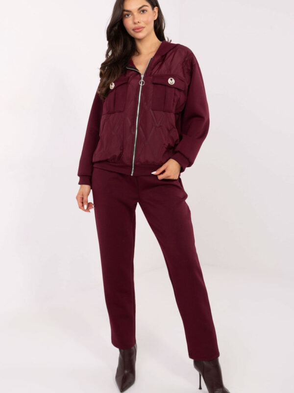 Spodnie Komplet Model IT-KMPL-9872.97 Bordo - Italy Moda
