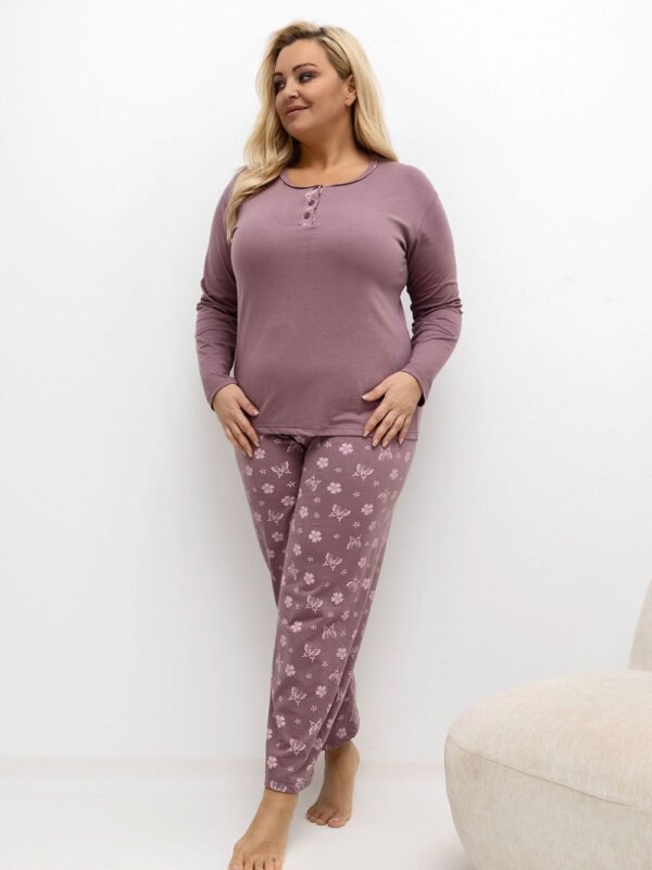 Piżama Damska Plus Size Model DU-PI-FP-500.25 Dark Pink - Forever Pink