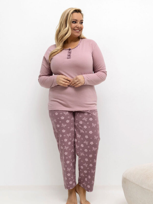 Piżama Damska Plus Size Model DU-PI-FP-500.25 Light Pink - Forever Pink