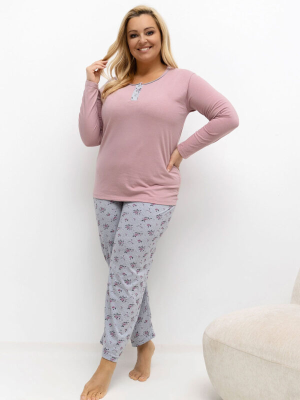 Piżama Damska Plus Size Model DU-PI-FP-501.22 Dark Pink - Forever Pink