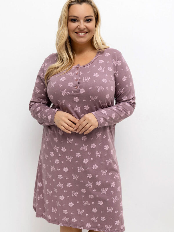 Koszula Nocna Plus Size Model DU-KN-FP-603.15P Dark Pink - Forever Pink