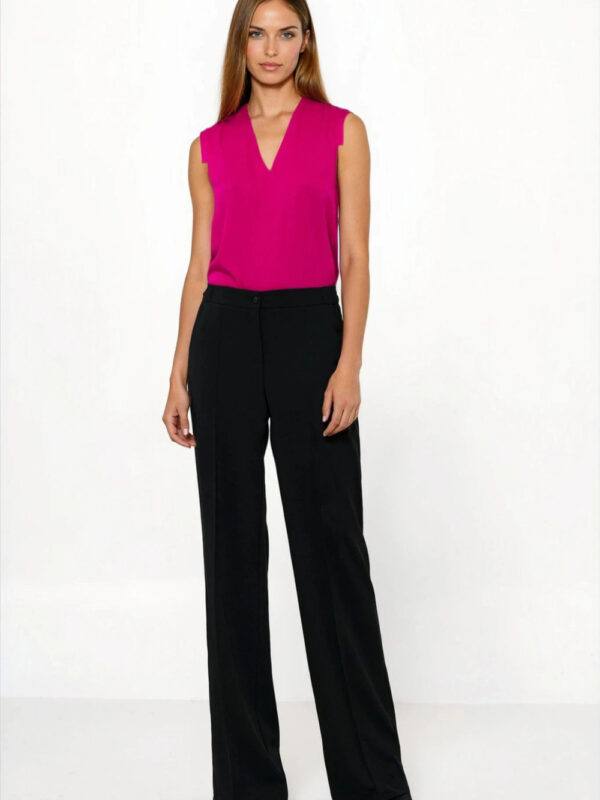 Spodnie Czarne spodnie loose cut SD131 Black - Nife