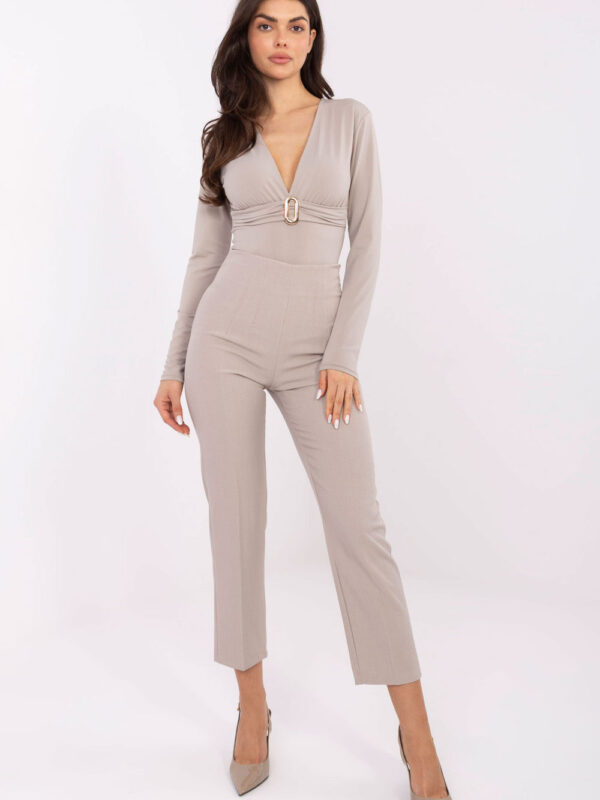 Spodnie Damskie Model IT-SP-FL9069.00 Light Beige - Rue Paris