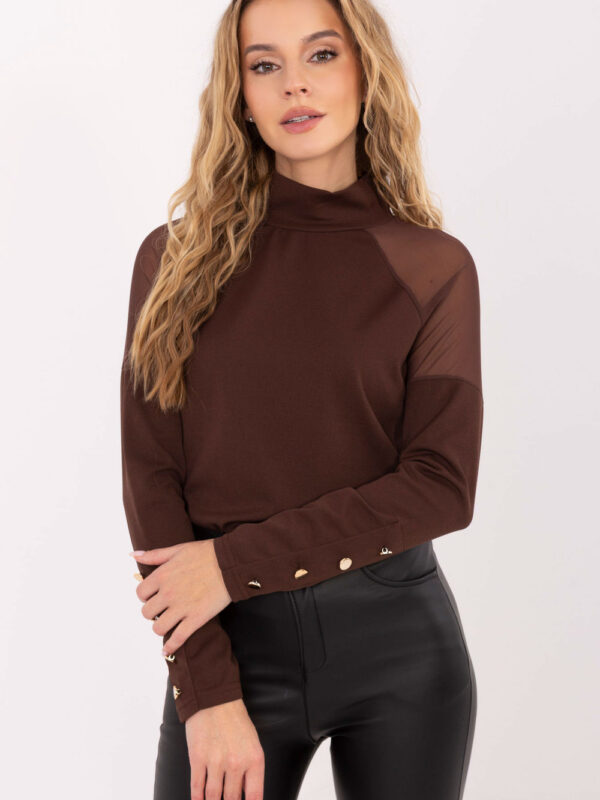 Bluzka Model MI-BZ-M776.13 Brown - Rue Paris