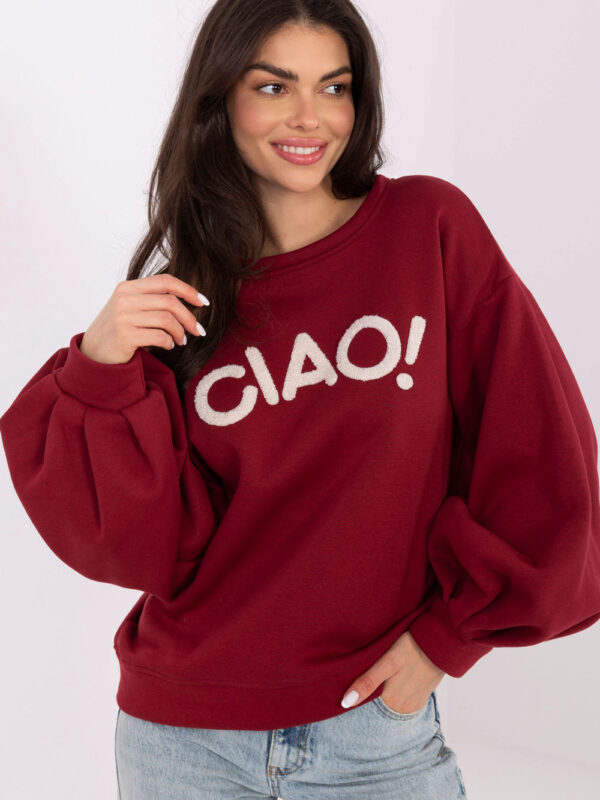 Bluza Damska Model RV-BL-A1044.78 Bordo - Rue Paris
