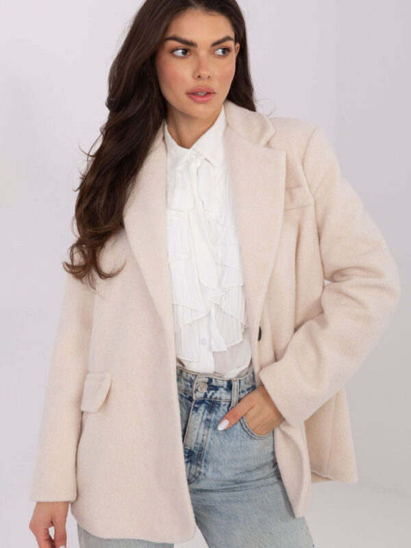 Płaszcz Damski Model IT-PL-FL7696.16 Light Beige - Rue Paris