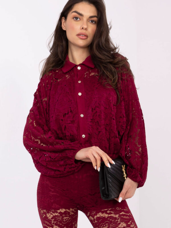 Koszula Damska Model MI-KS-C239.78 Bordo - Italy Moda