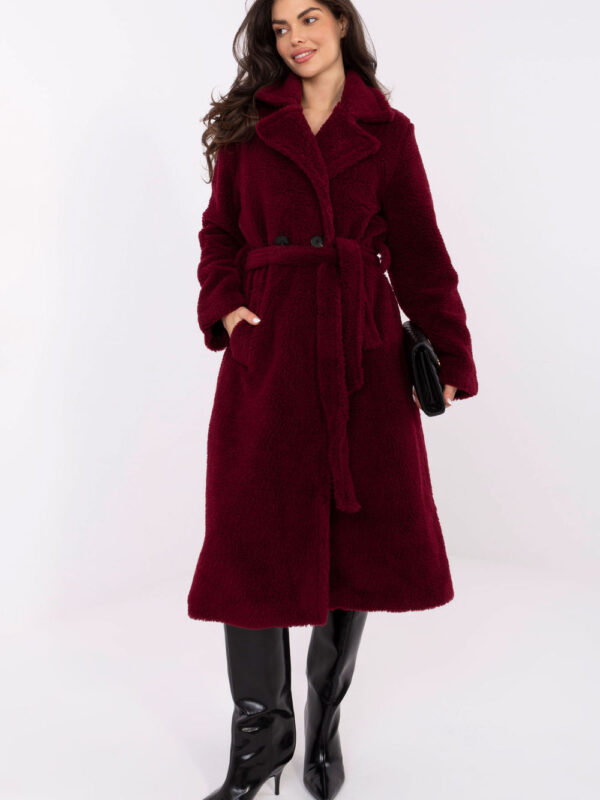 Płaszcz Damski Model IT-PL-97150.26 Bordo - Factory Price