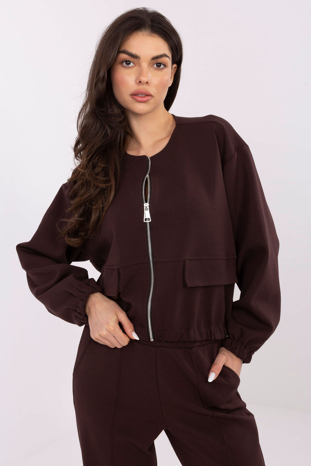 Bluza Damska Model MJ-BL-H5034.19 Dark Brown - Factory Price