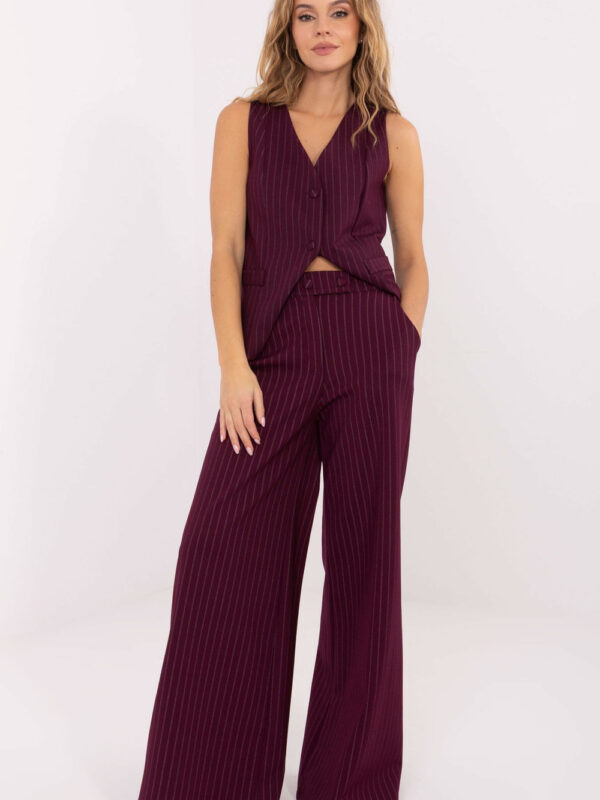 Spodnie Damskie Model IT-SP-FL8251.12 Bordo - Rue Paris