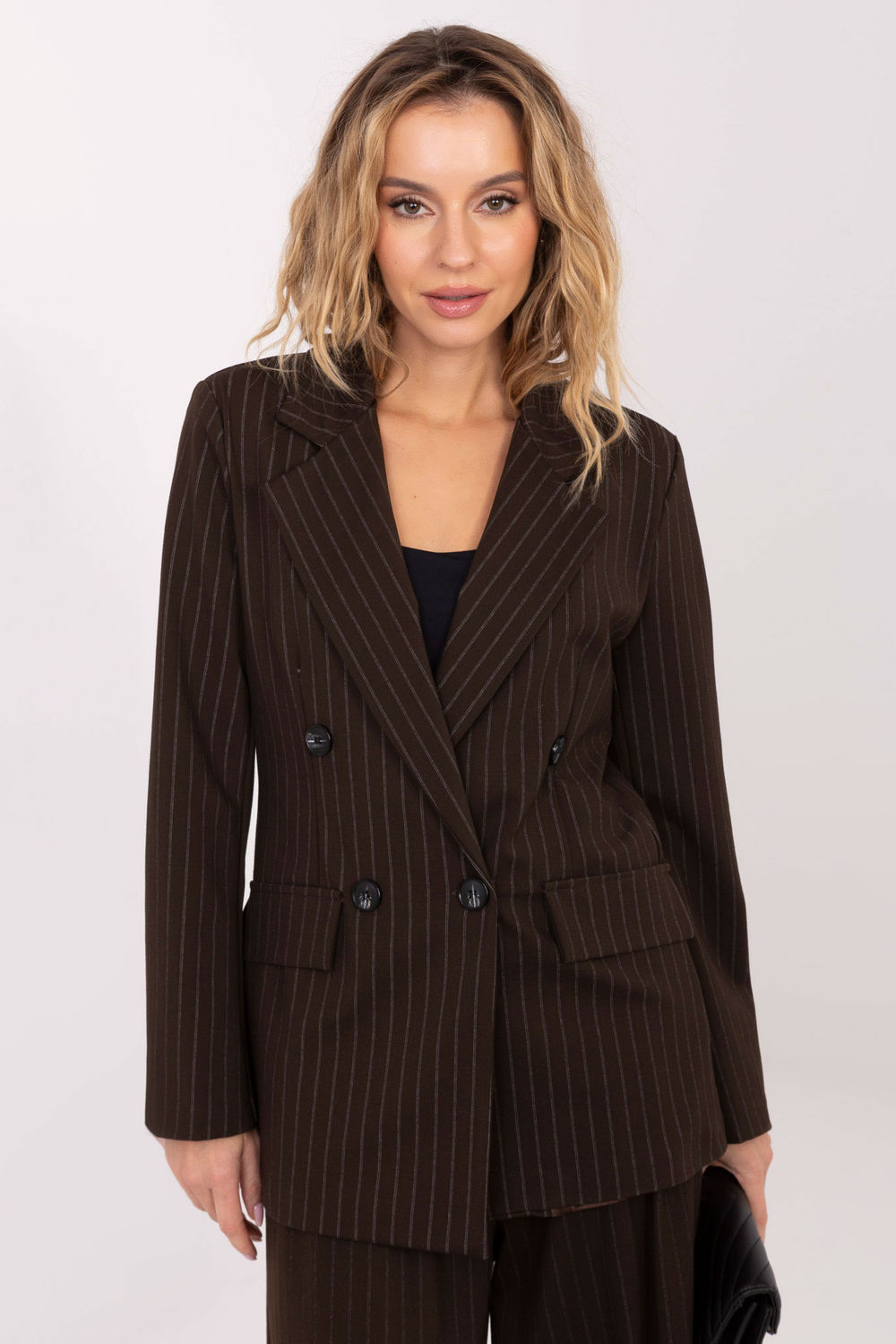 Marynarka Model IT-MA-FL6215.21 Dark Brown - Rue Paris