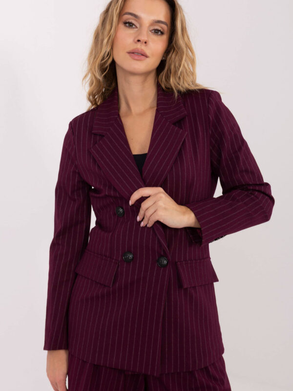 Marynarka Model IT-MA-FL6215.21 Bordo - Rue Paris