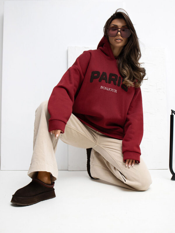 Bluza Damska Model RV-BL-A1041.59 Bordo - Rue Paris