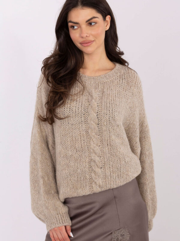 Sweter Damski Model MI-SW-1610.18 Beige - Italy Moda