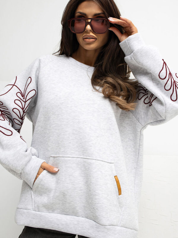 Bluza Damska Model RV-BL-A1042.25 Light Grey - Rue Paris