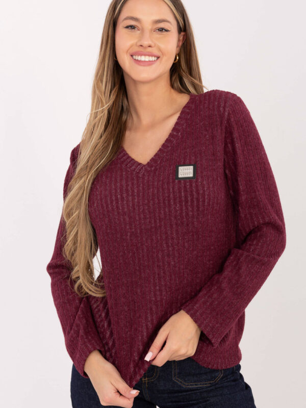 Sweter Damski Model RV-SW-A1025.80 Bordo - Relevance