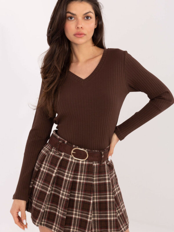 Bluzka Model RV-BZ-A1054.34 Dark Beige - Rue Paris