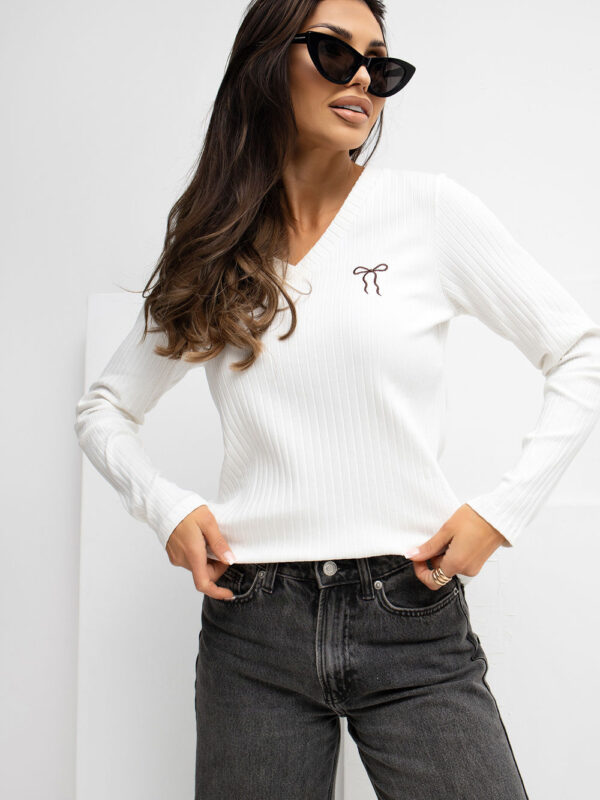 Bluzka Model RV-BZ-A1056.11 Ecru - Rue Paris