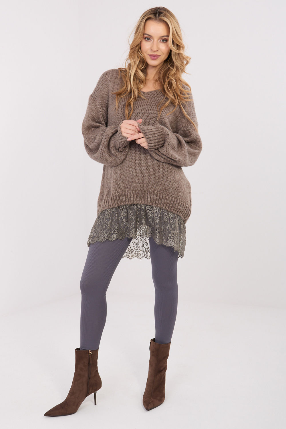 Sweter Damski Model IN-SW-33681.05P Dark Beige - Factory Price