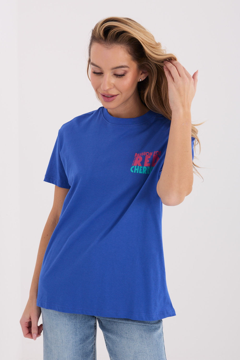 Tshirt Damski Model D12022AH02645W Dark Blue - Sublevel