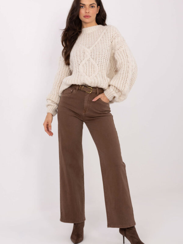 Spodnie Jeansy Damskie Model VM-SP-BQ9621-76.68 Brown - Factory Price