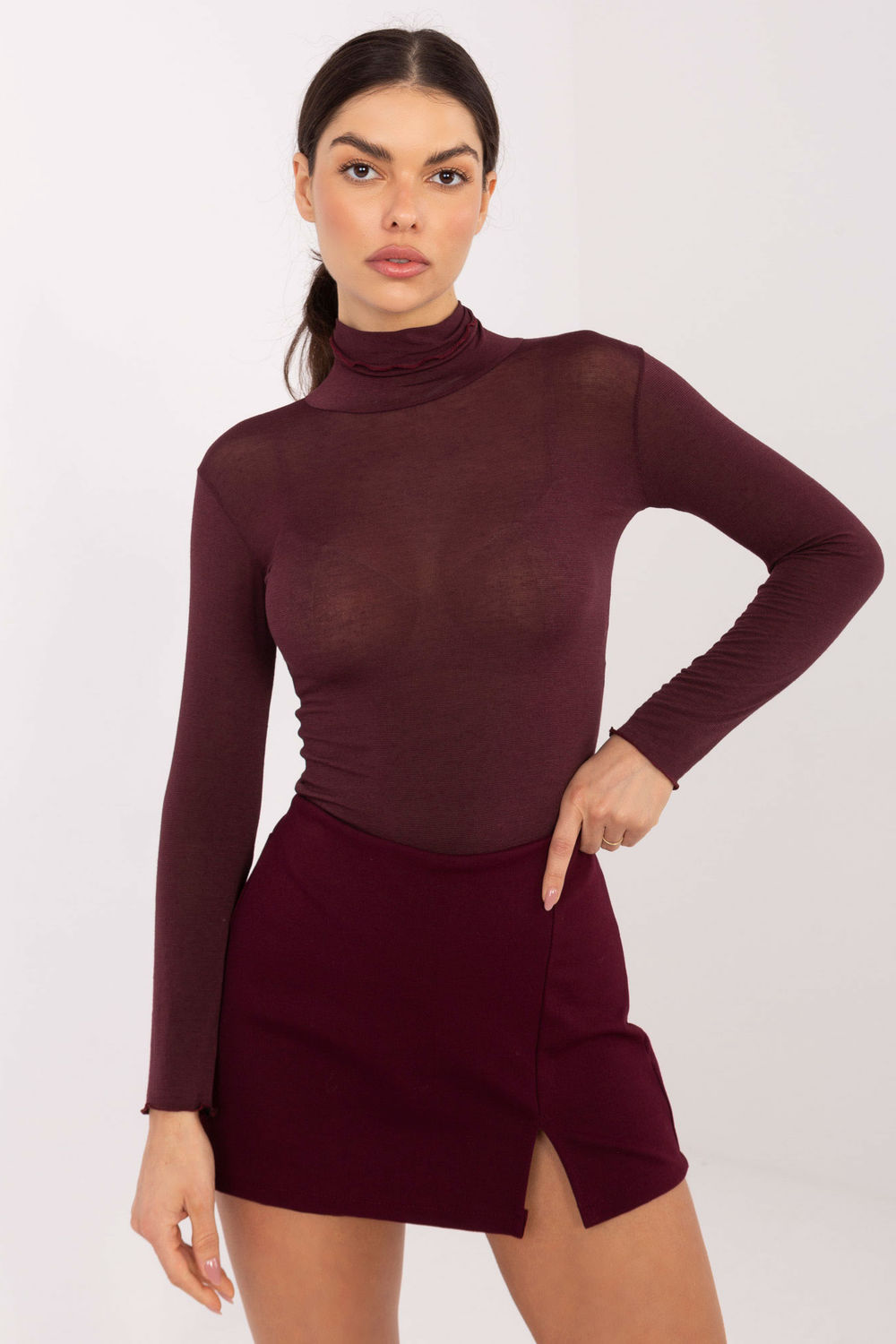 Bluzka Model IT-BZ-21819.09P Bordo - Italy Moda