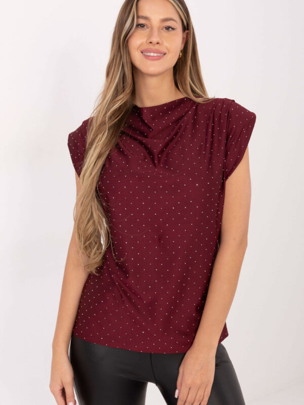 Bluzka Model MI-BZ-61479.35 Bordo - Italy Moda