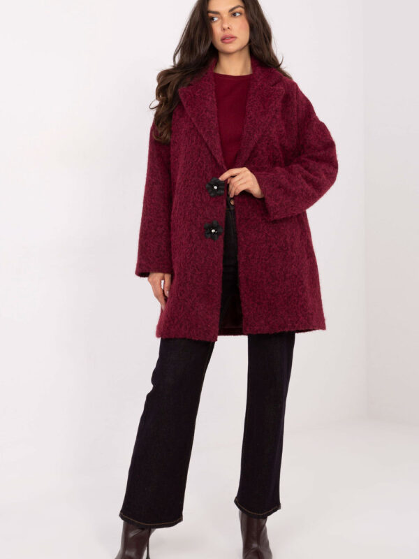 Płaszcz Damski Model IT-PL-96965.19 Bordo - Factory Price