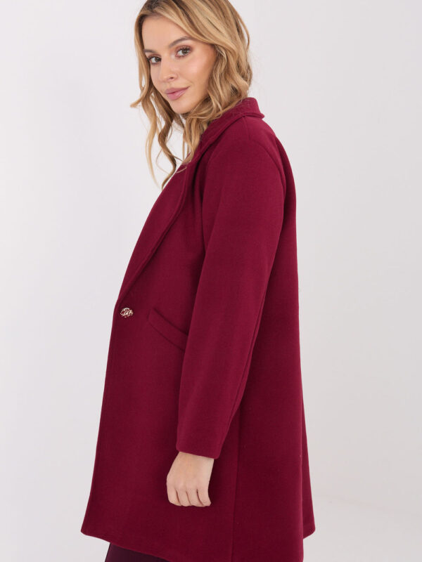 Płaszcz Damski Model IT-PL-20238.23 Bordo - Italy Moda