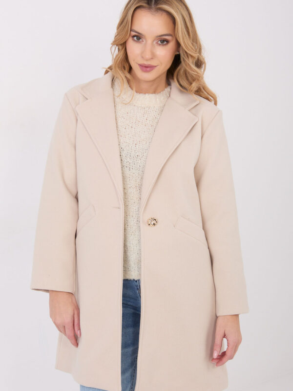 Płaszcz Damski Model IT-PL-20238.23 Light Beige - Italy Moda