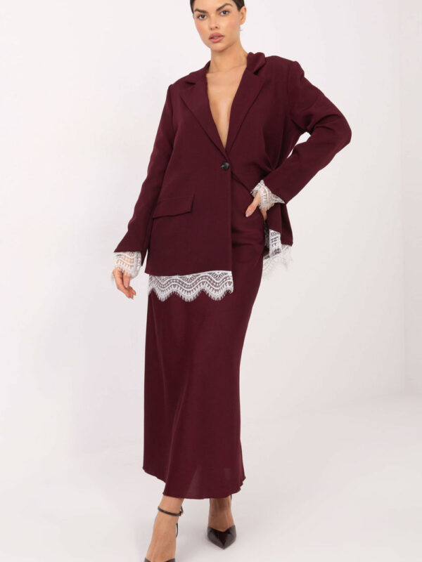 Marynarka Model IT-MA-FL9916.02P Bordo - Italy Moda