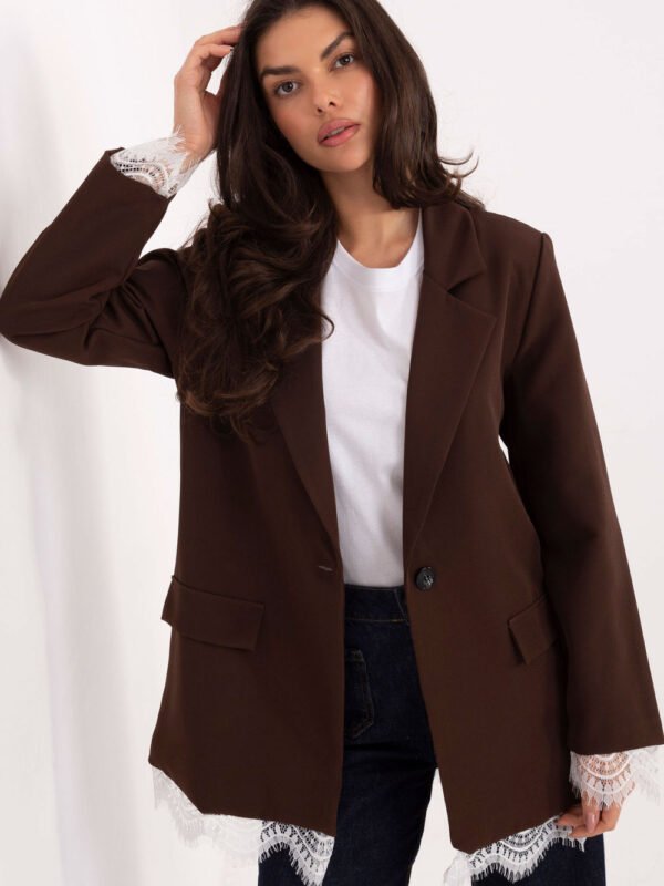 Marynarka Model IT-MA-FL9916.02P Dark Brown - Italy Moda