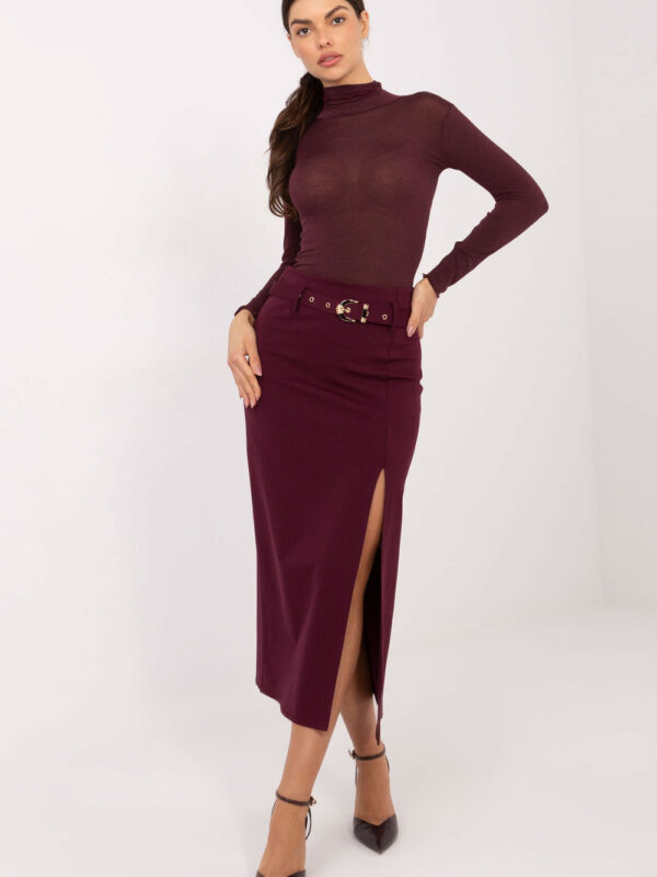 Spódnica Model IT-SD-FL7393.26 Bordo - Rue Paris