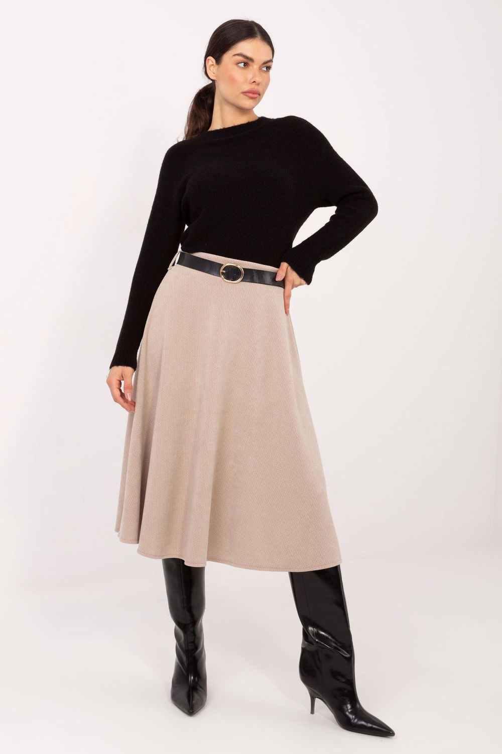 Spódnica Model IT-SD-FL9838.49 Beige - Rue Paris