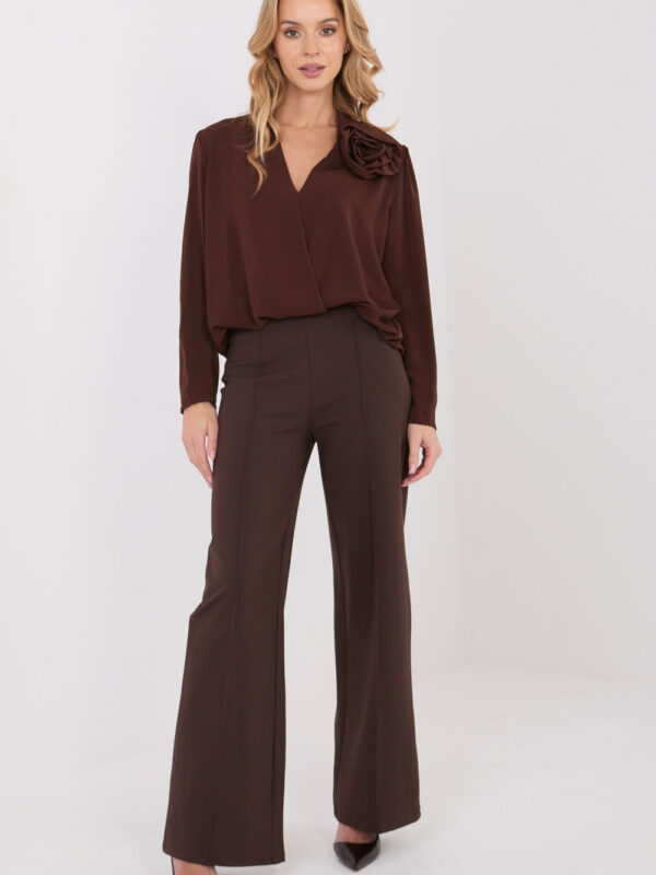 Spodnie Damskie Model IT-SP-FL9792.12 Dark Brown - Rue Paris