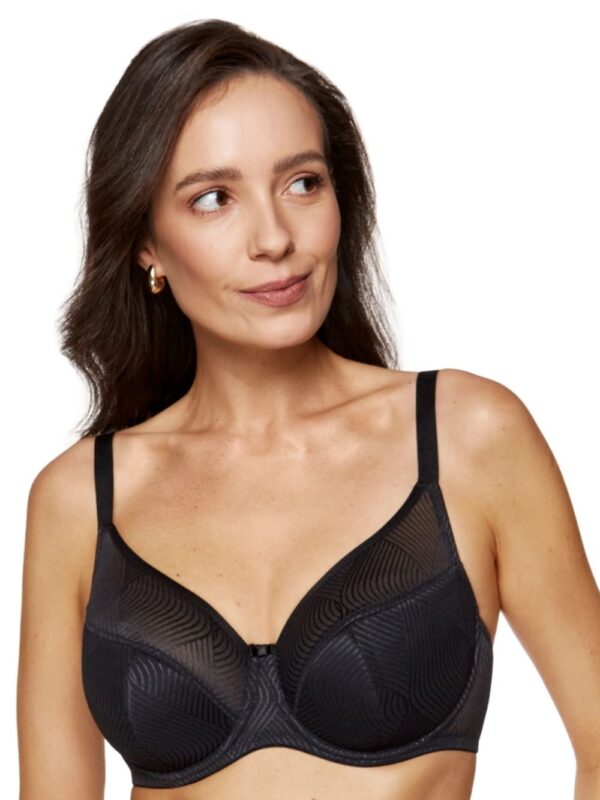 Biustonosz Soft Biustonosz Semi-Soft Model Laurel B3 Black - Gorteks