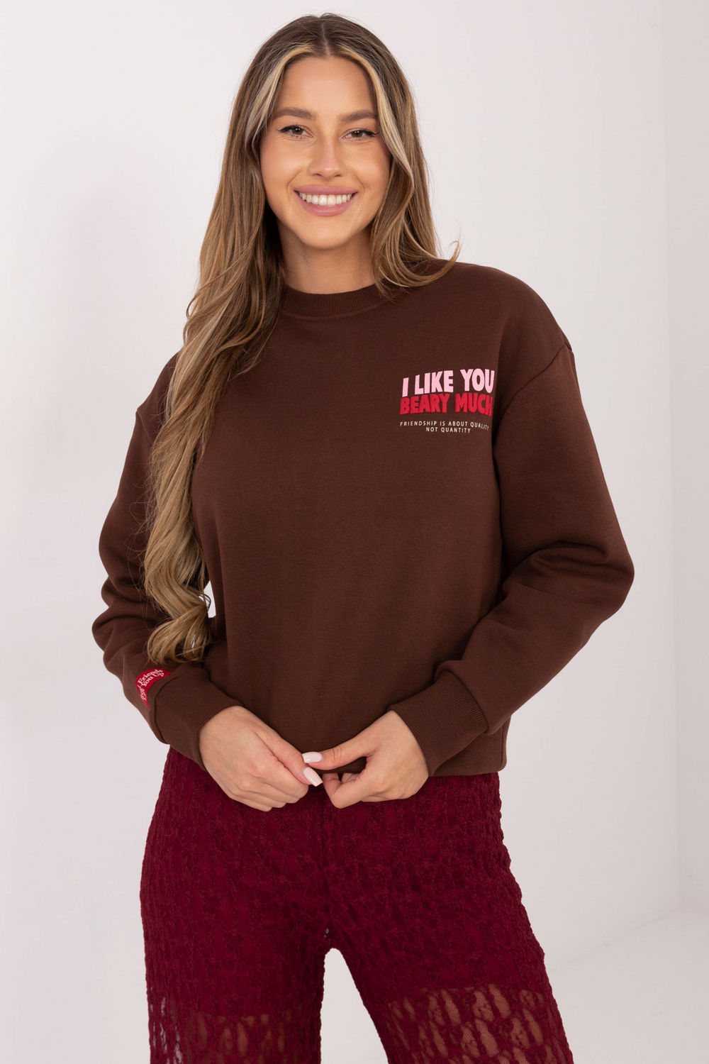 Bluza Damska Model D10608BC02568J Dark Brown - Sublevel