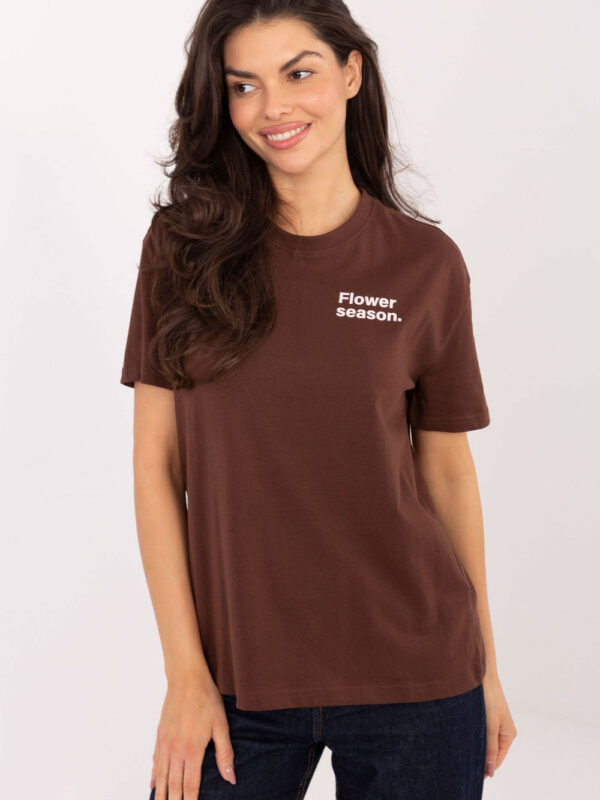 Tshirt Damski Model D12022AH02645V Dark Brown - Sublevel