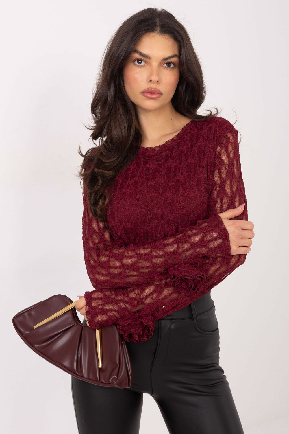 Bluzka Model IT-BZ-9950.79 Bordo - Italy Moda