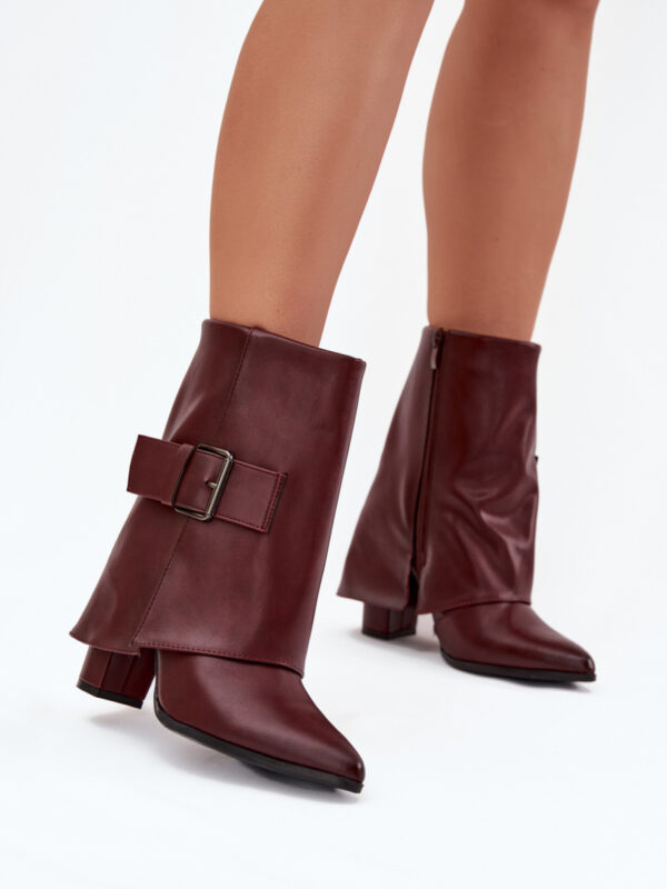 Botki Model Ylenara DA162P Bordo - Step in style