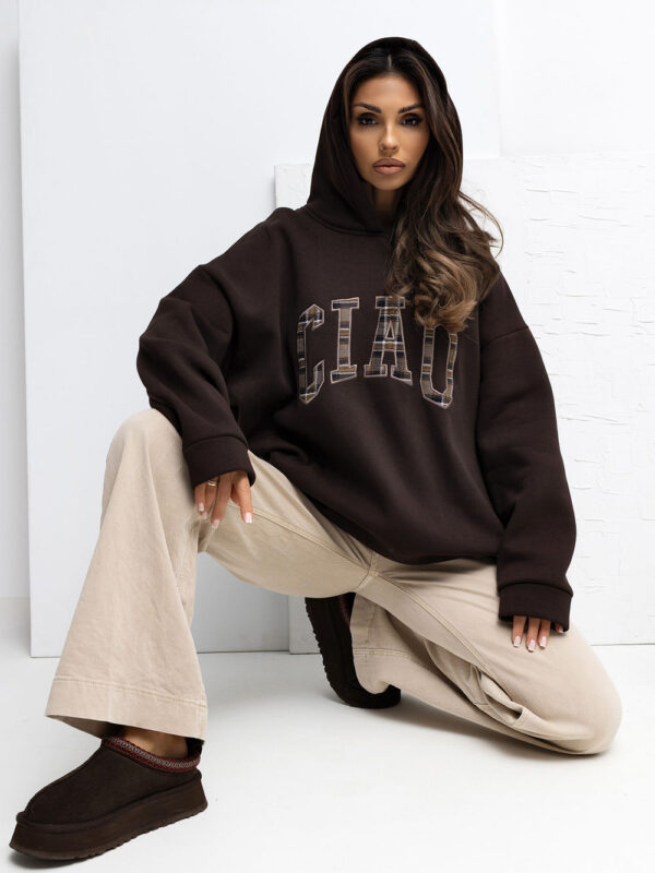 Bluza Damska Model RV-BL-A1039.22 Dark Brown - Rue Paris