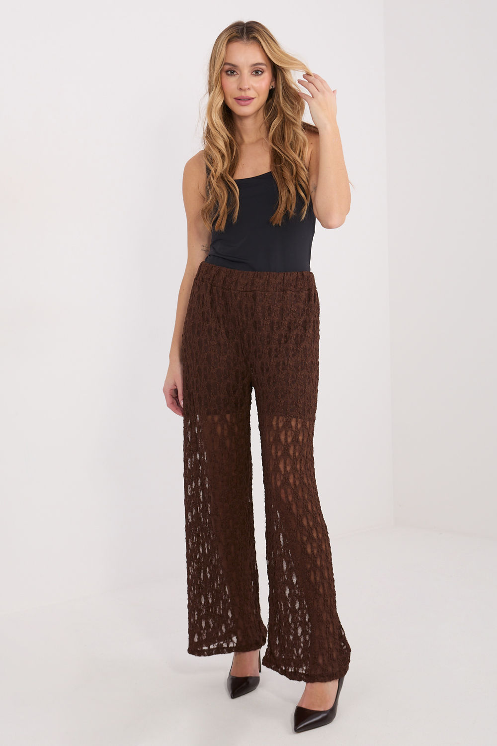 Spodnie Damskie Model IT-SP-9965.77 Brown - Italy Moda