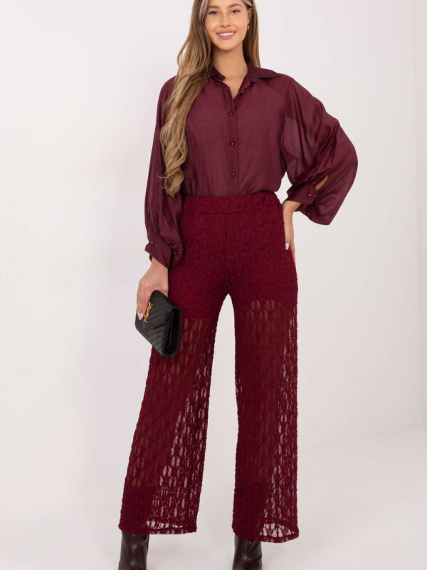 Spodnie Damskie Model IT-SP-9965.77 Bordo - Italy Moda