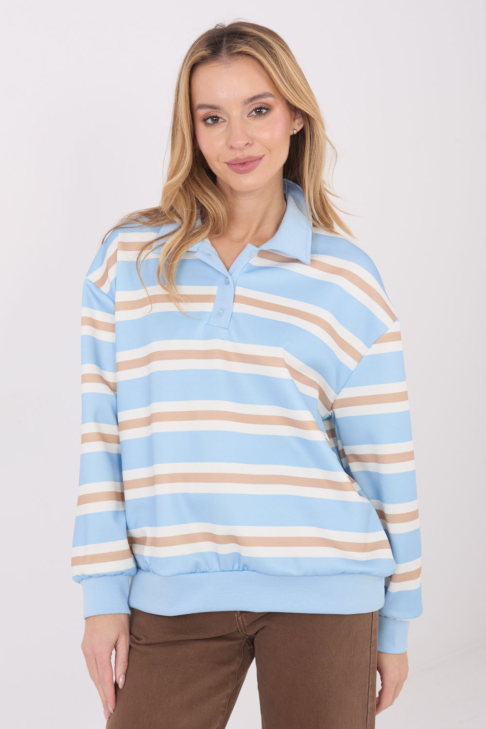 Bluza Damska Model IT-BZ-9980-1.19 Light Blue - Italy Moda
