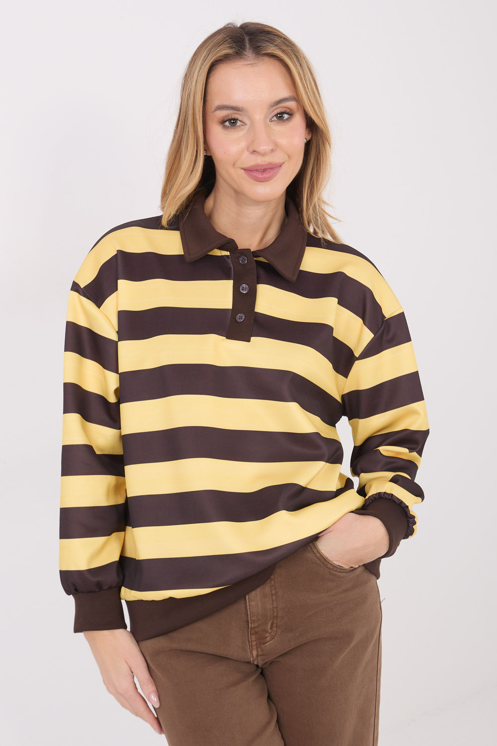Bluza Damska Model IT-BZ-9980.16 Yellow - Italy Moda