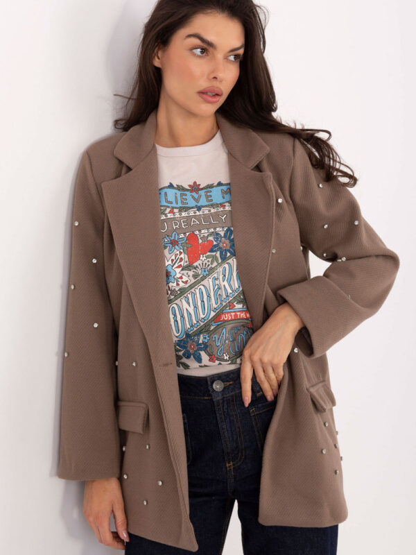 Marynarka Model IT-MA-18365.97 Dark Beige - Italy Moda