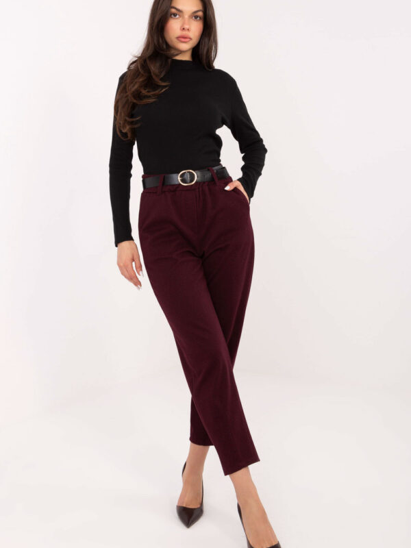 Spodnie Damskie Model IT-SP-FL9767.81 Bordo - Rue Paris